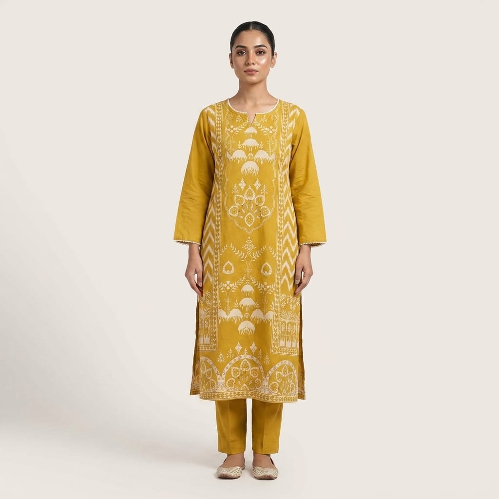 Yellow Cotton Salwar | 11278