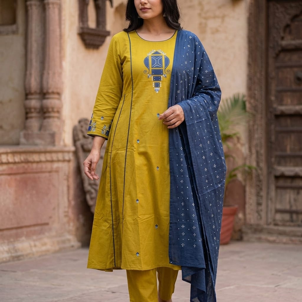 Mustard Cotton Salwar | 11285