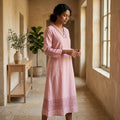 Mauve Cotton Silk Kurti