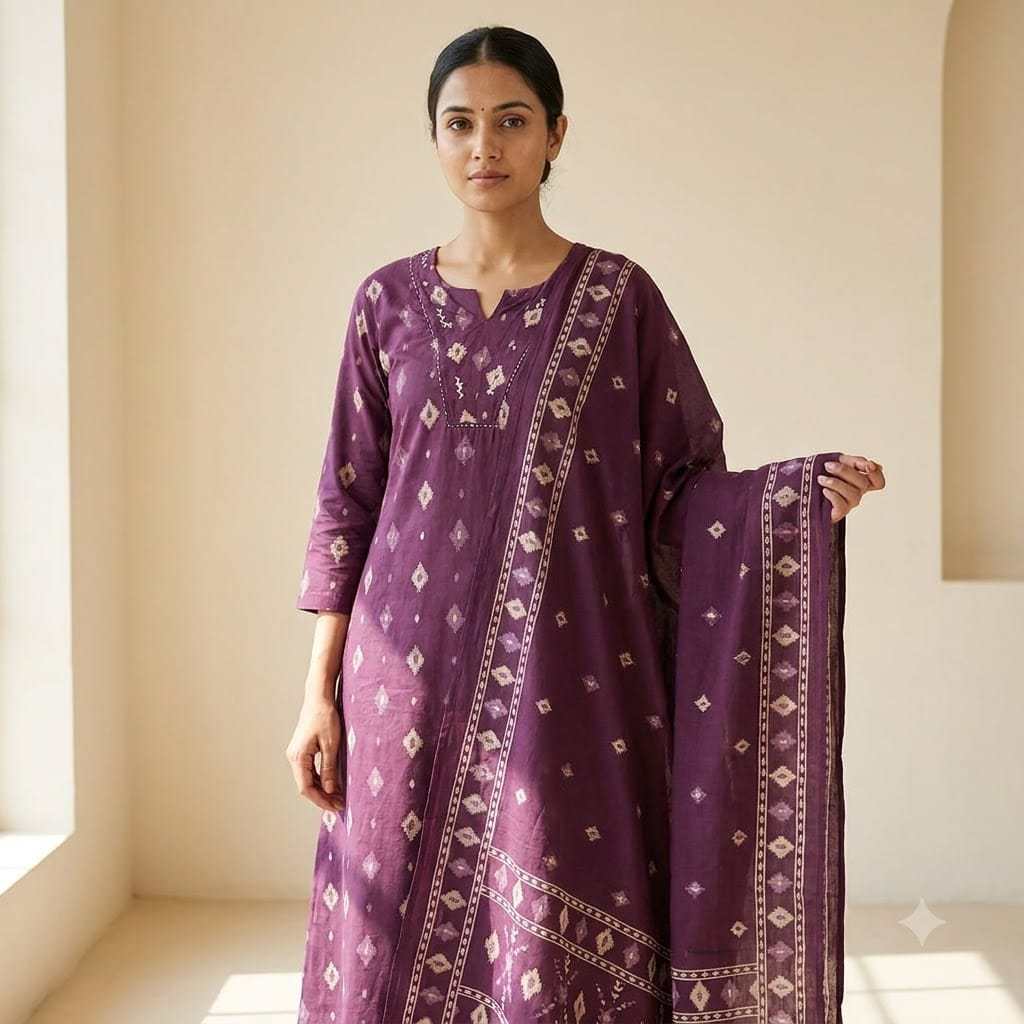 Pruple Cotton Salwar | 11434