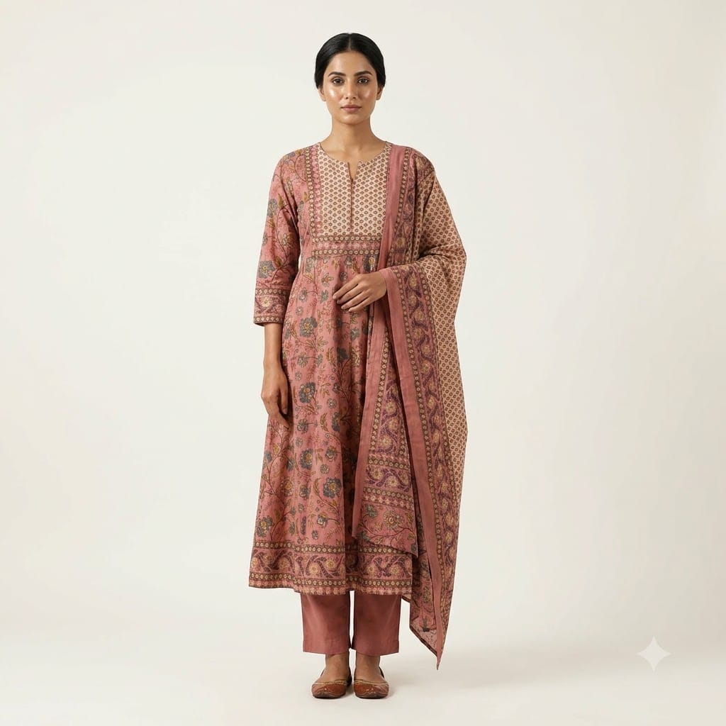 Peach Anarkali Salwar | 11370