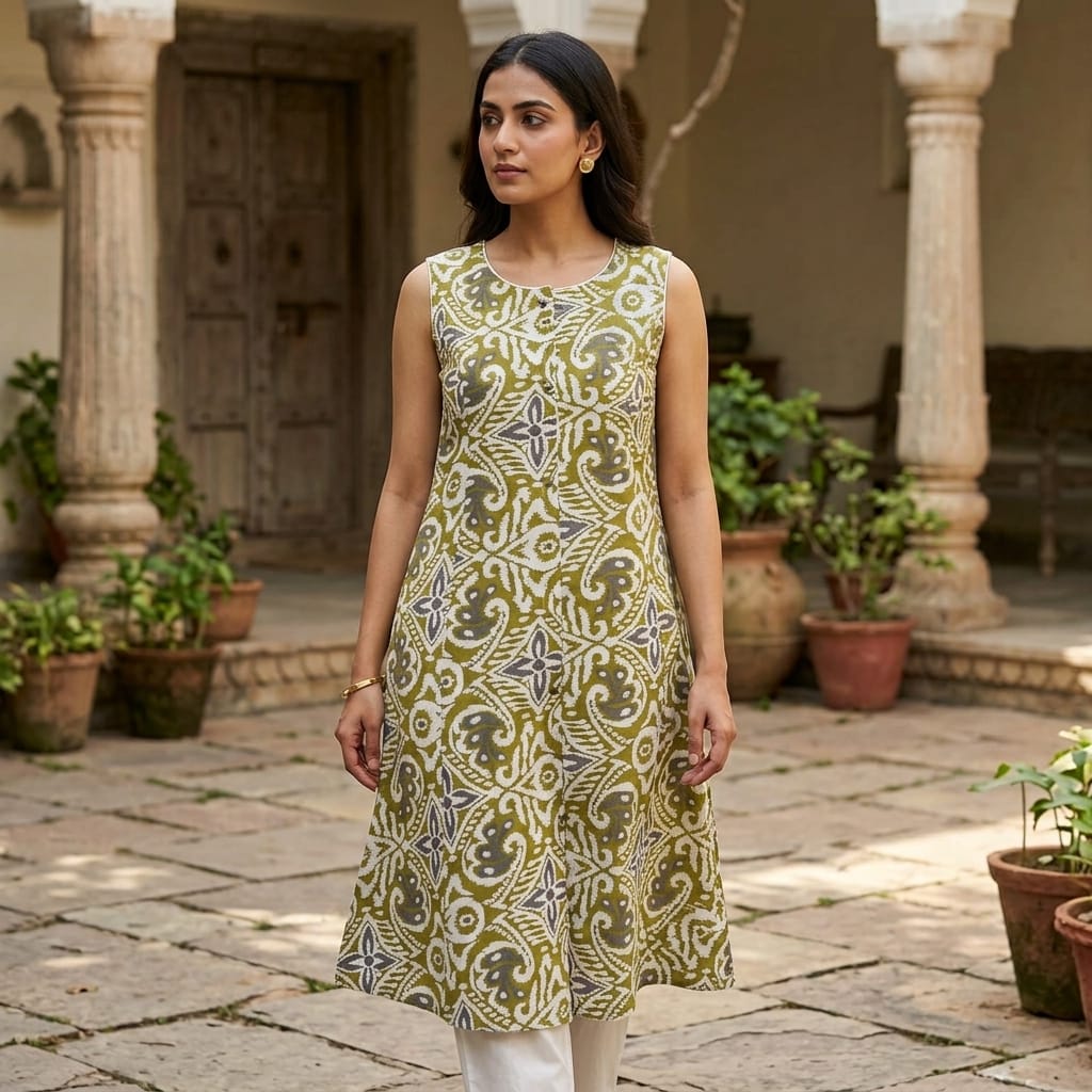 Green Cotton Co-ord Set