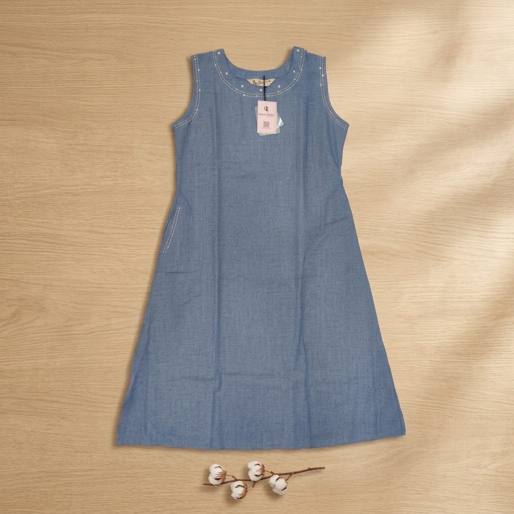 Blue Cotton Kurti