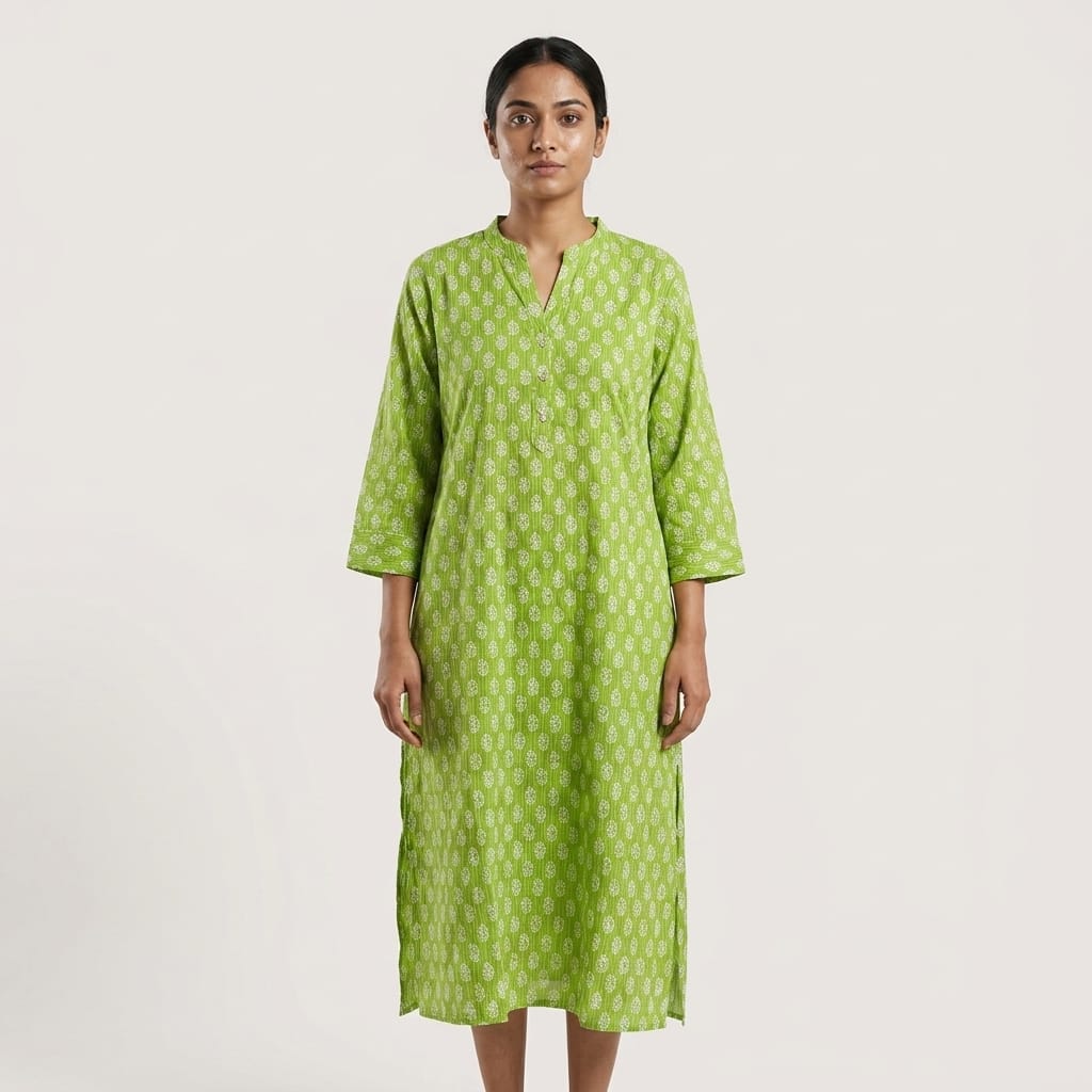 Green Cotton Kurti