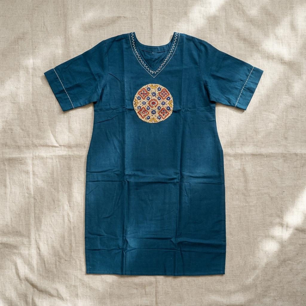 Blue Cotton Kurti