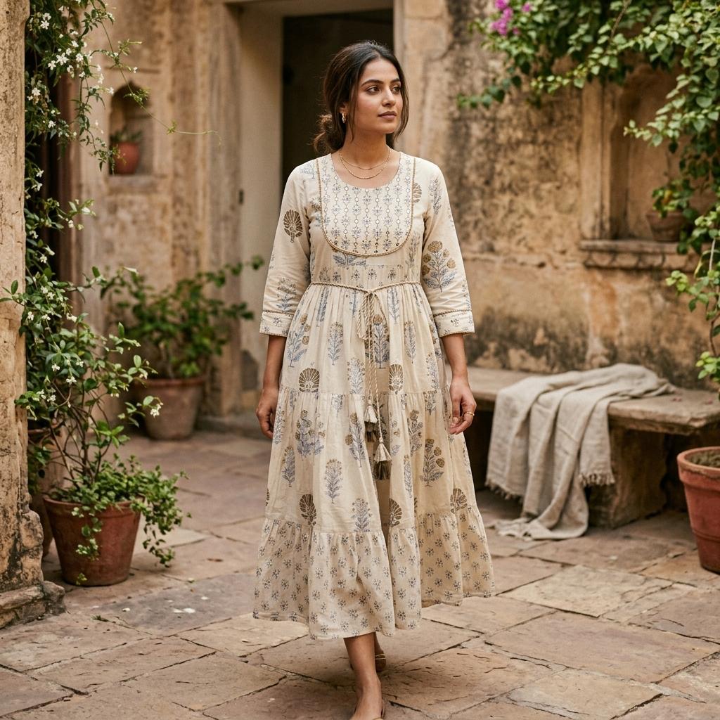 Beige Cotton Top