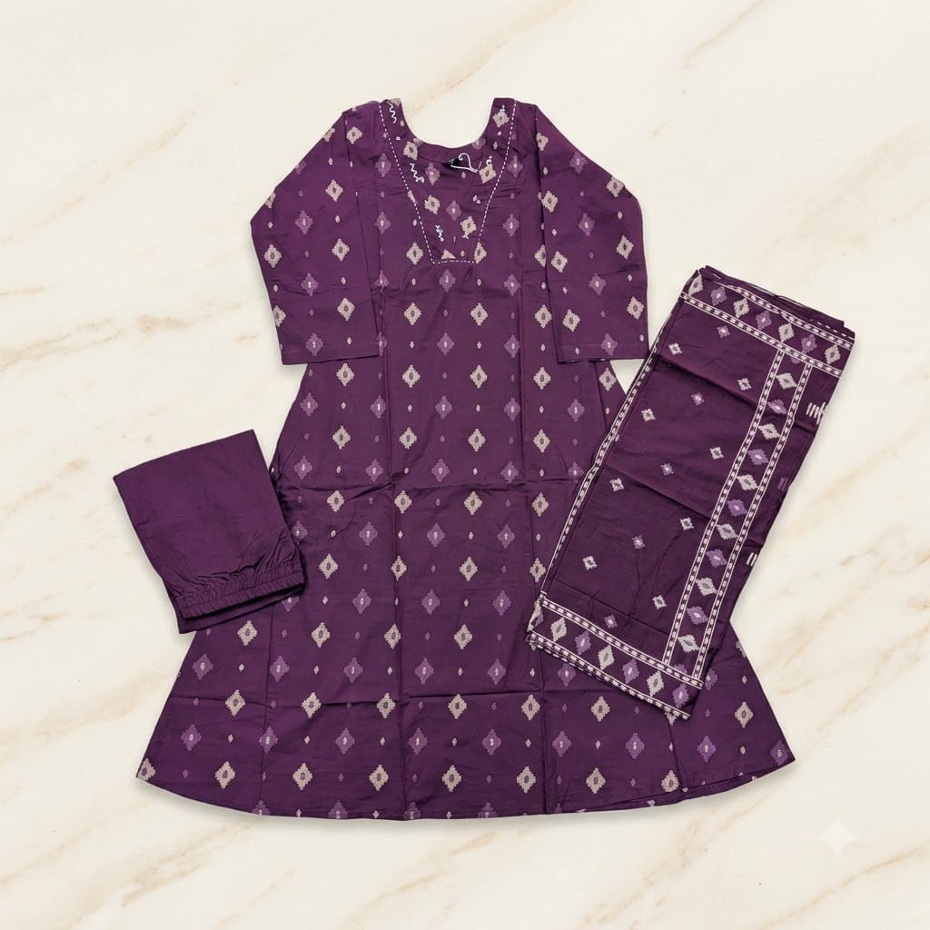 Pruple Cotton Salwar | 11434