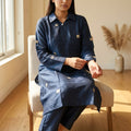 Blue Cotton Silk Co-ord Set | 11316