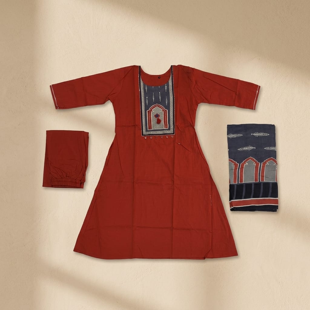 Red Cotton Salwar