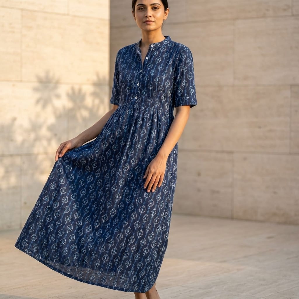Blue Rayon Kurti