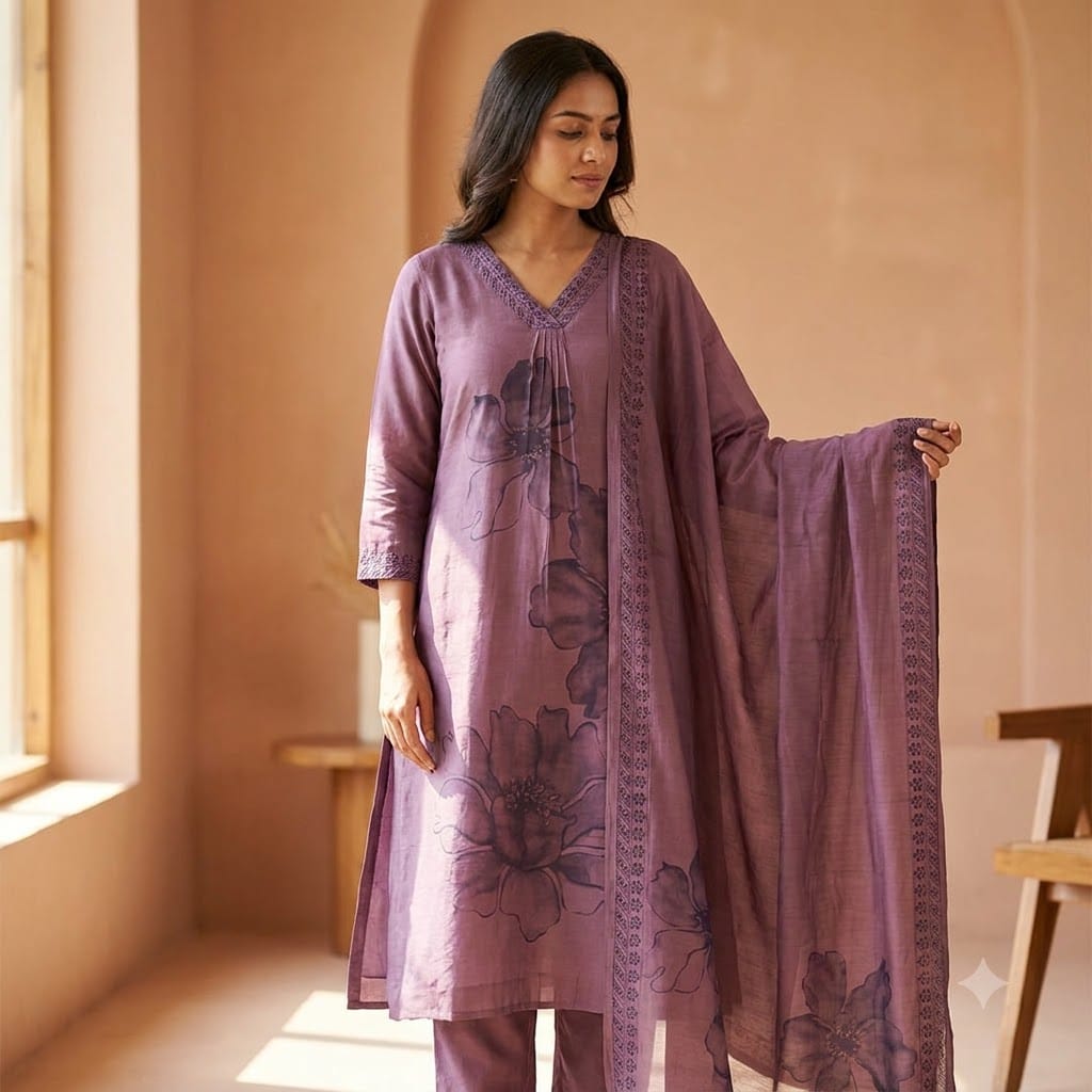 Grape Cotton Silk Salwar | 11394