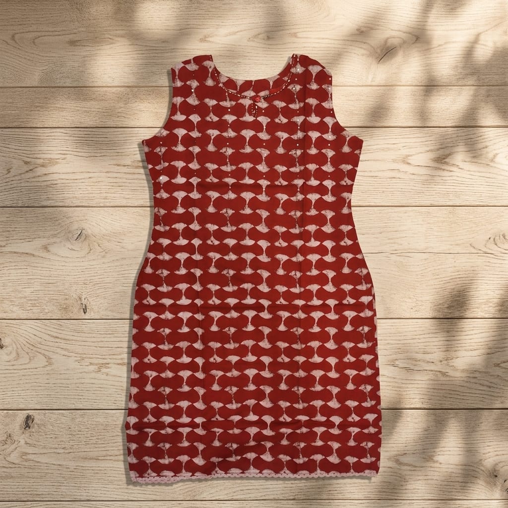 Orange Cotton Kurti