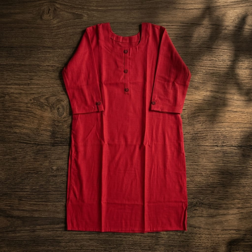Red Rayon Kurti