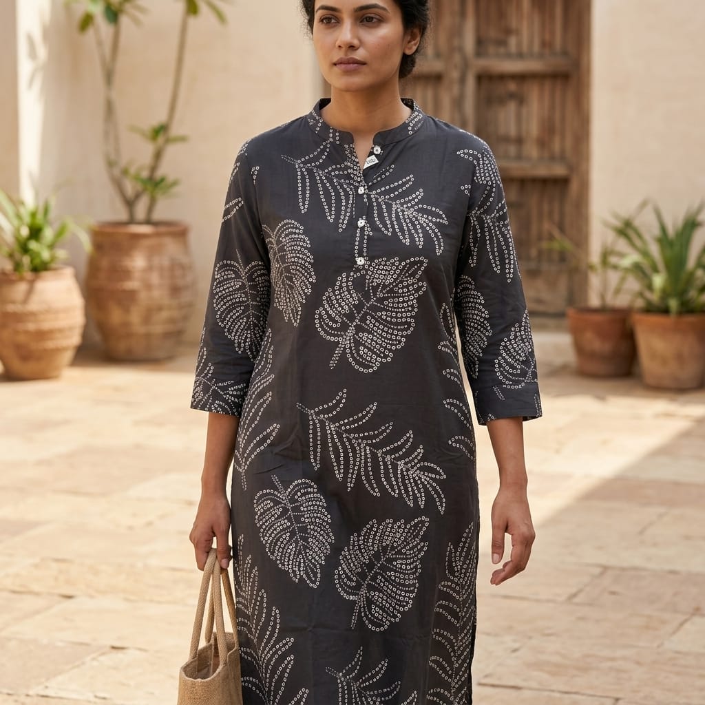 Black Rayon Kurti