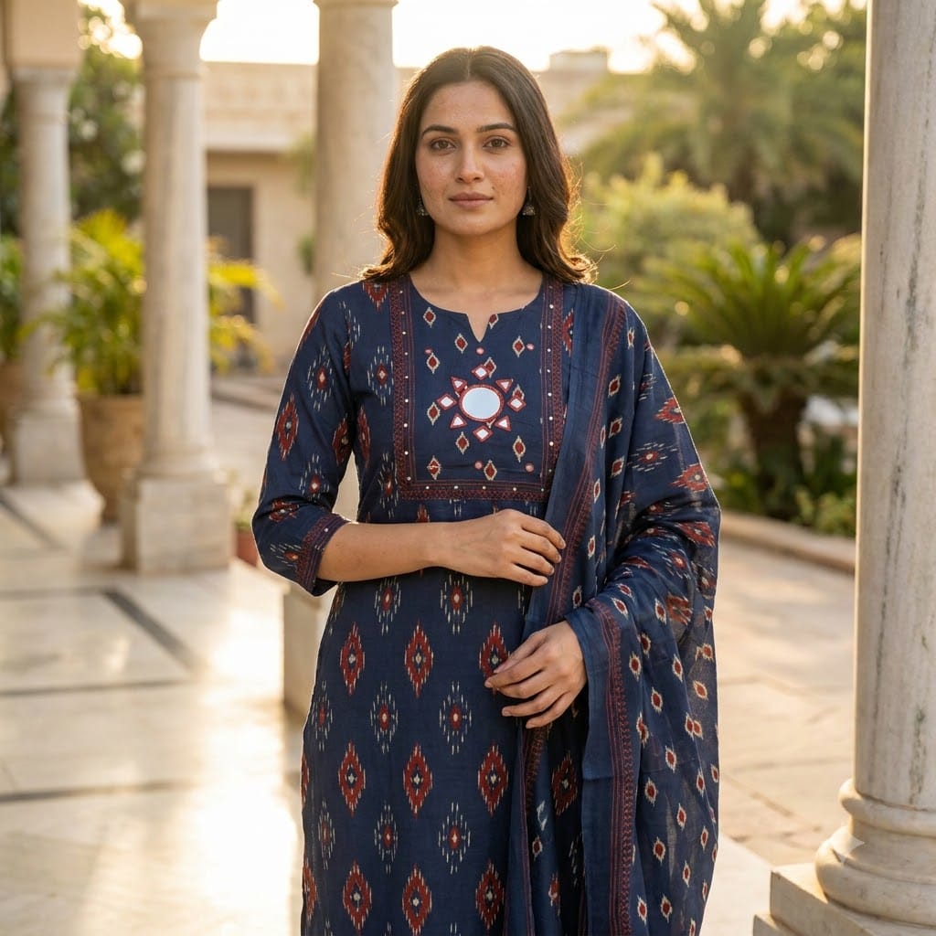 Blue Cotton Salwar | 11348