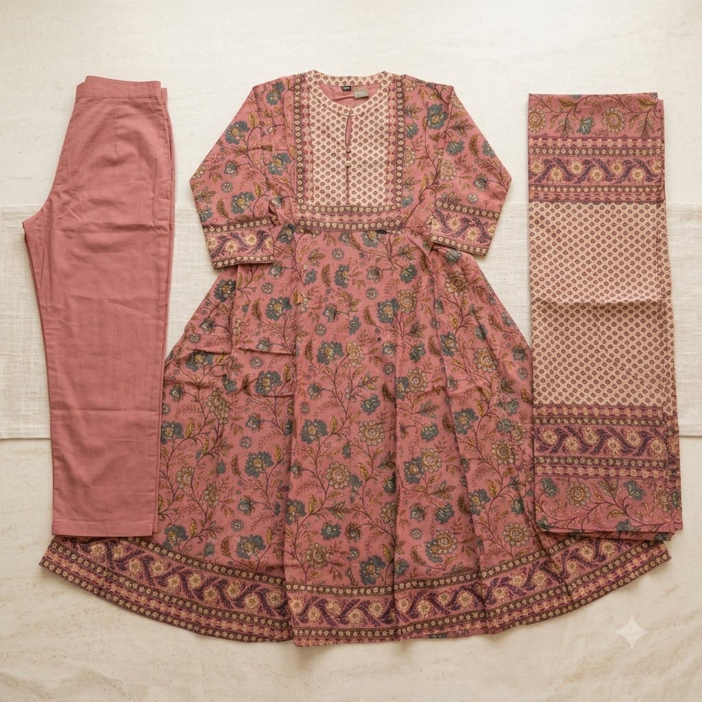 Peach Anarkali Salwar | 11370