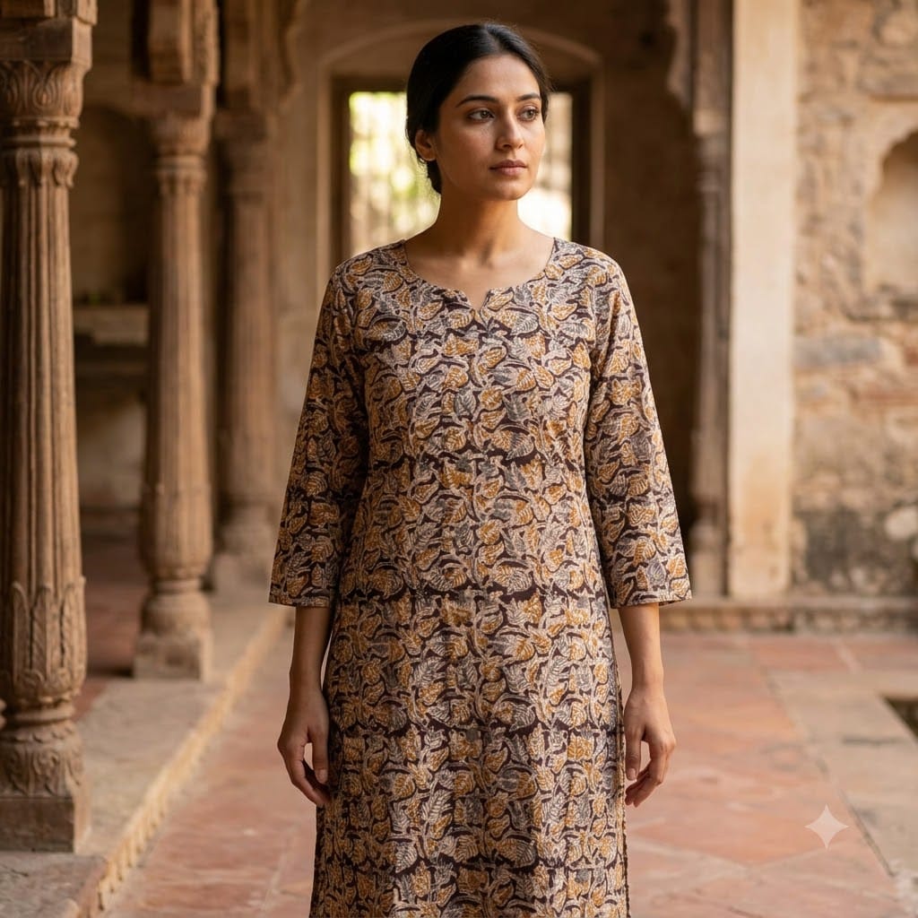 Kalamkari Cotton Kurti | 11417