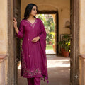 Magenta Chanderi Silk Salwar | 11378