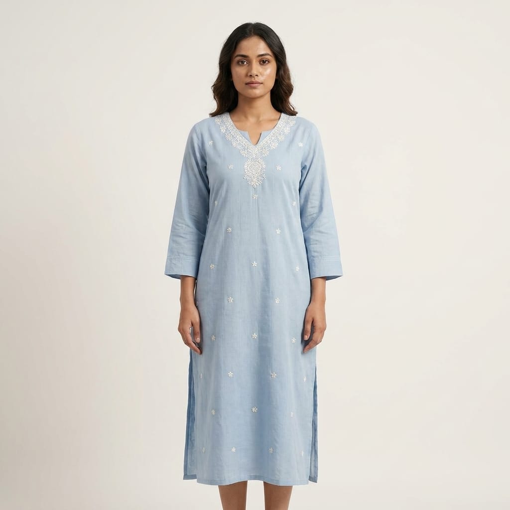 Blue Rayon Kurti