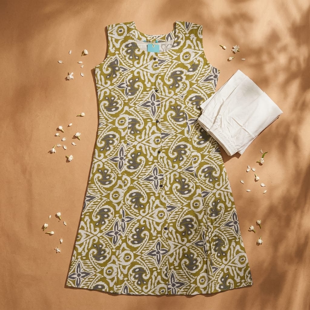 Green Cotton Co-ord Set