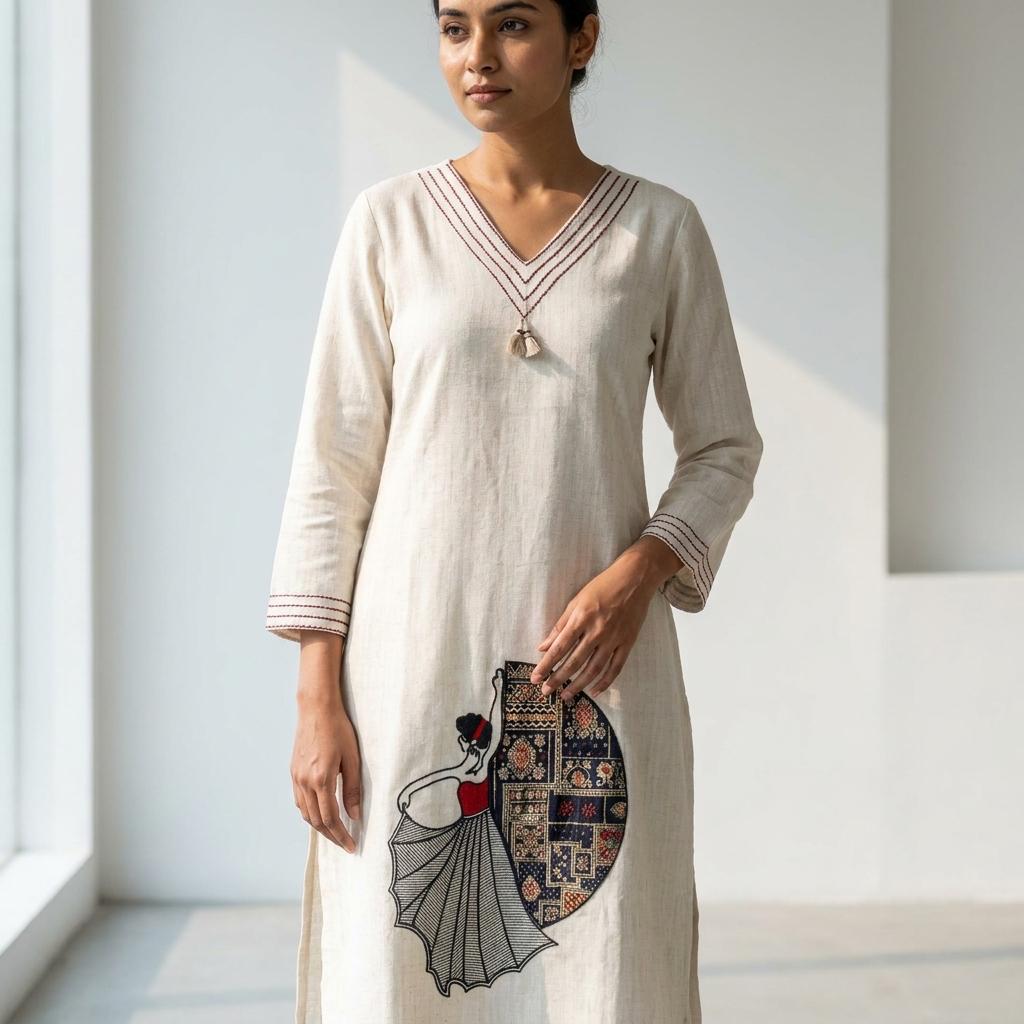 White Cotton Kurti