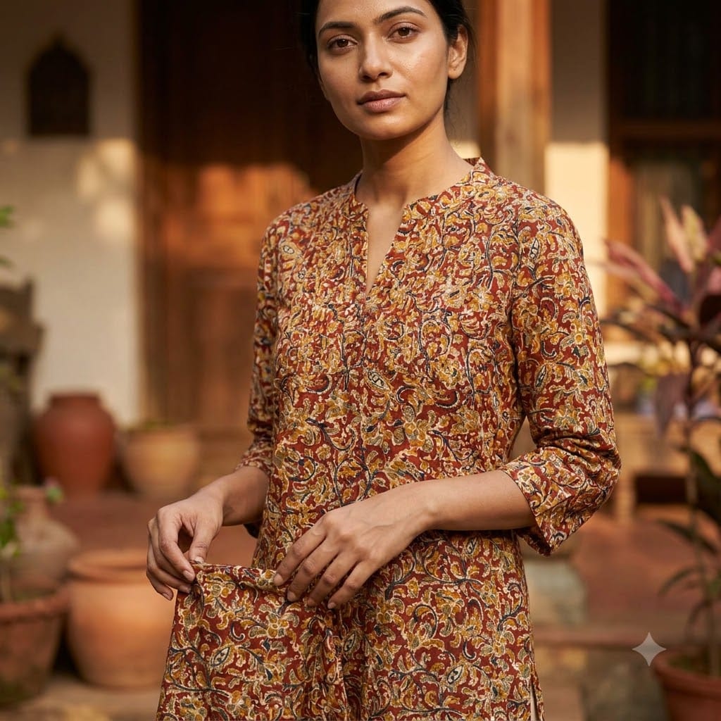 Beige Cotton Kurti | 11407