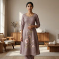 Mauve Cotton Silk Salwar | 11304