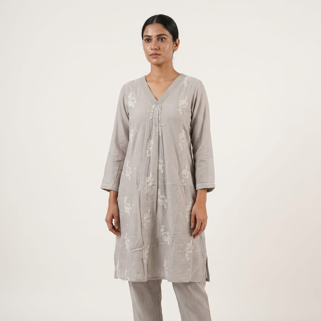 Grey Cotton Silk Salwar | 11305