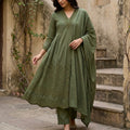 Bottle Green Cotton Salwar