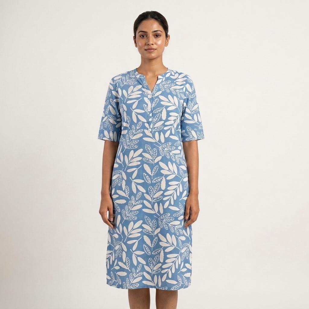 Blue Rayon Kurti