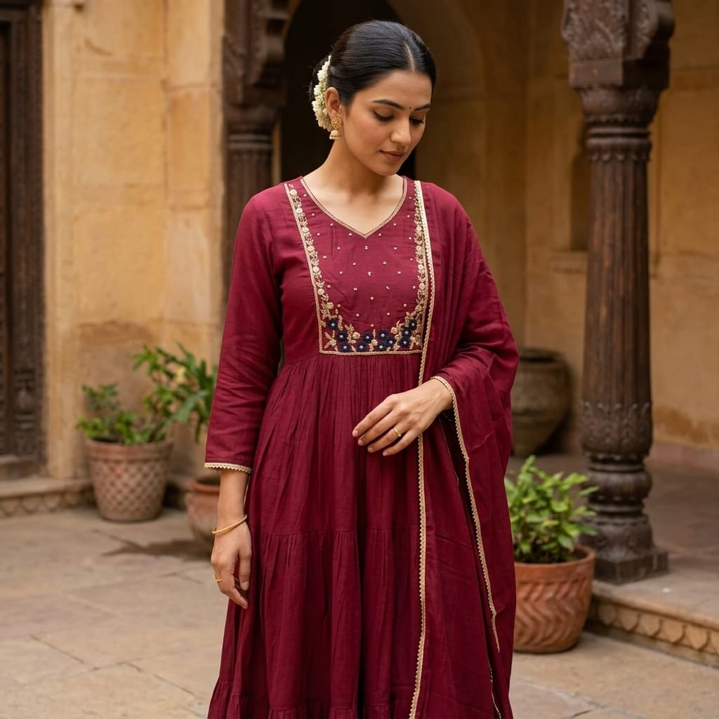 Pink Cotton Silk Salwar | 11296