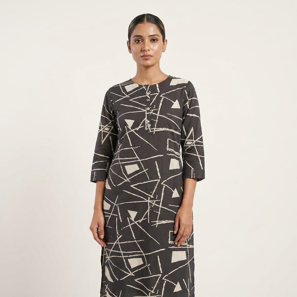 Black Rayon Kurti