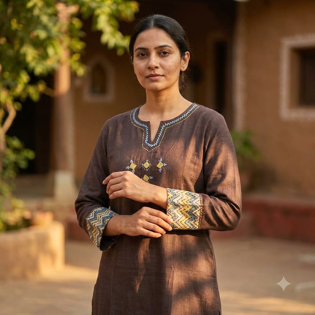 Brown Cotton Co-ord Set | 11337