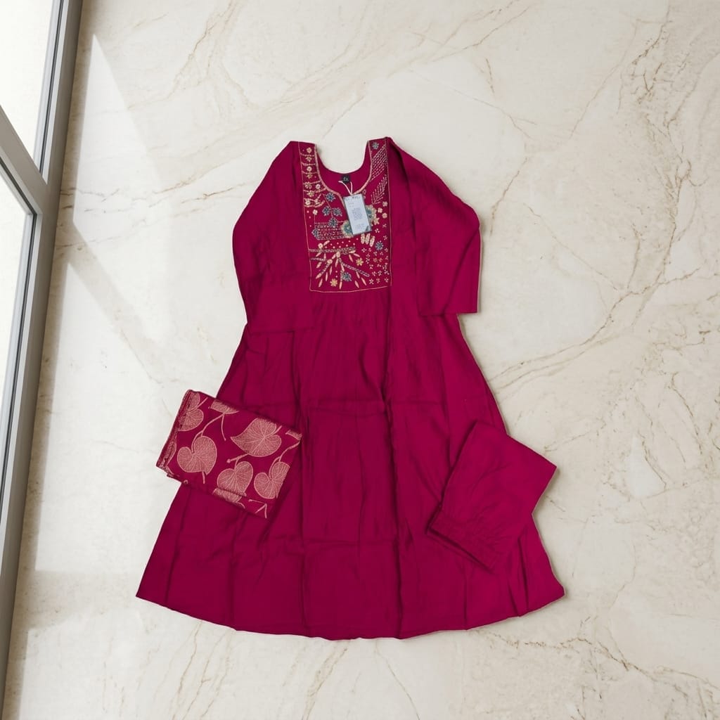 Pink Cotton Silk Salwar | 11297