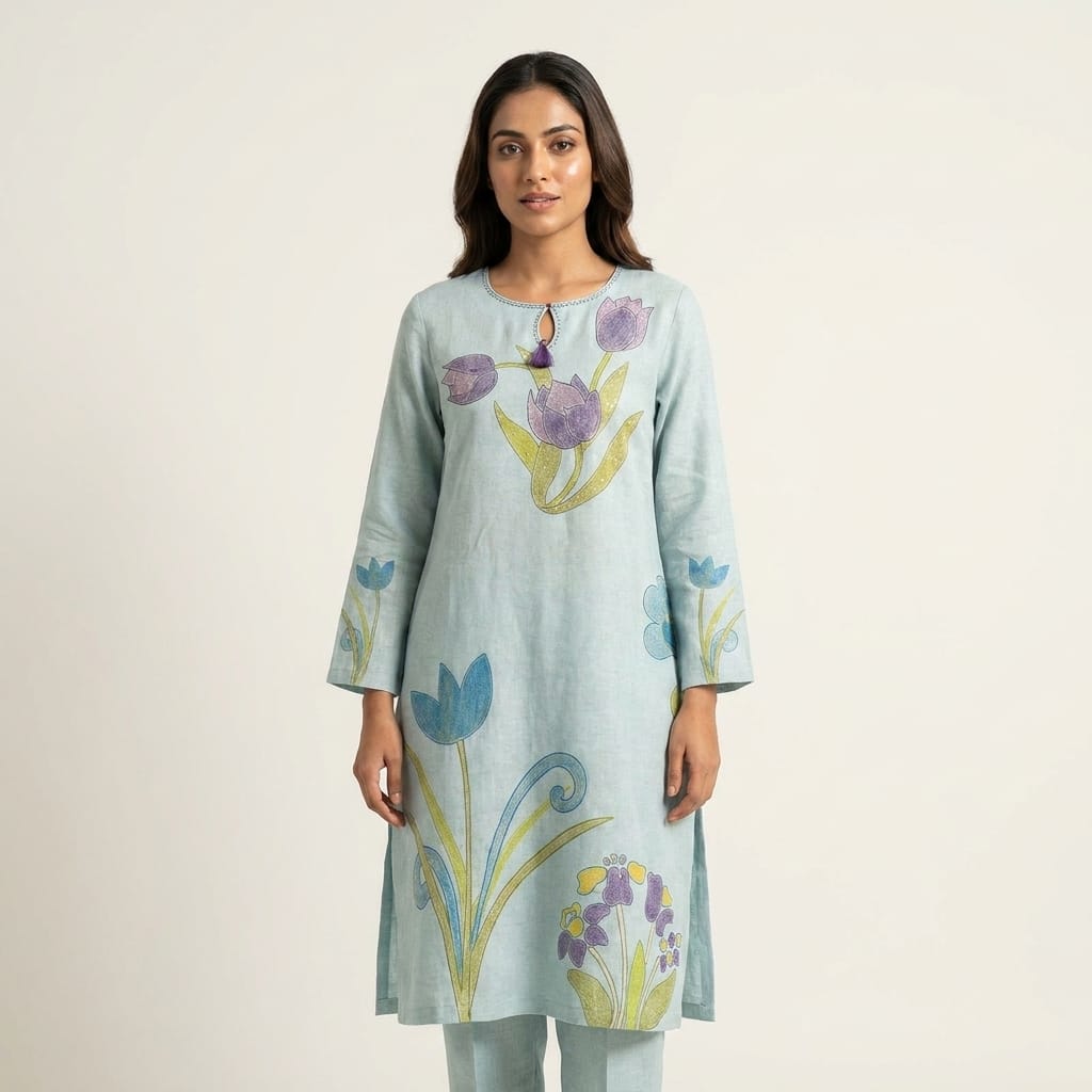 Blue Linen Co-ord Set
