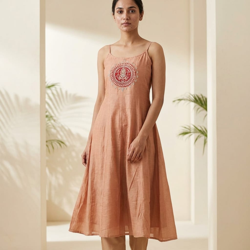 Peach Cotton Silk Salwar | 11280
