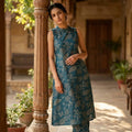 Cyan Cotton Co-ord Set | 11359