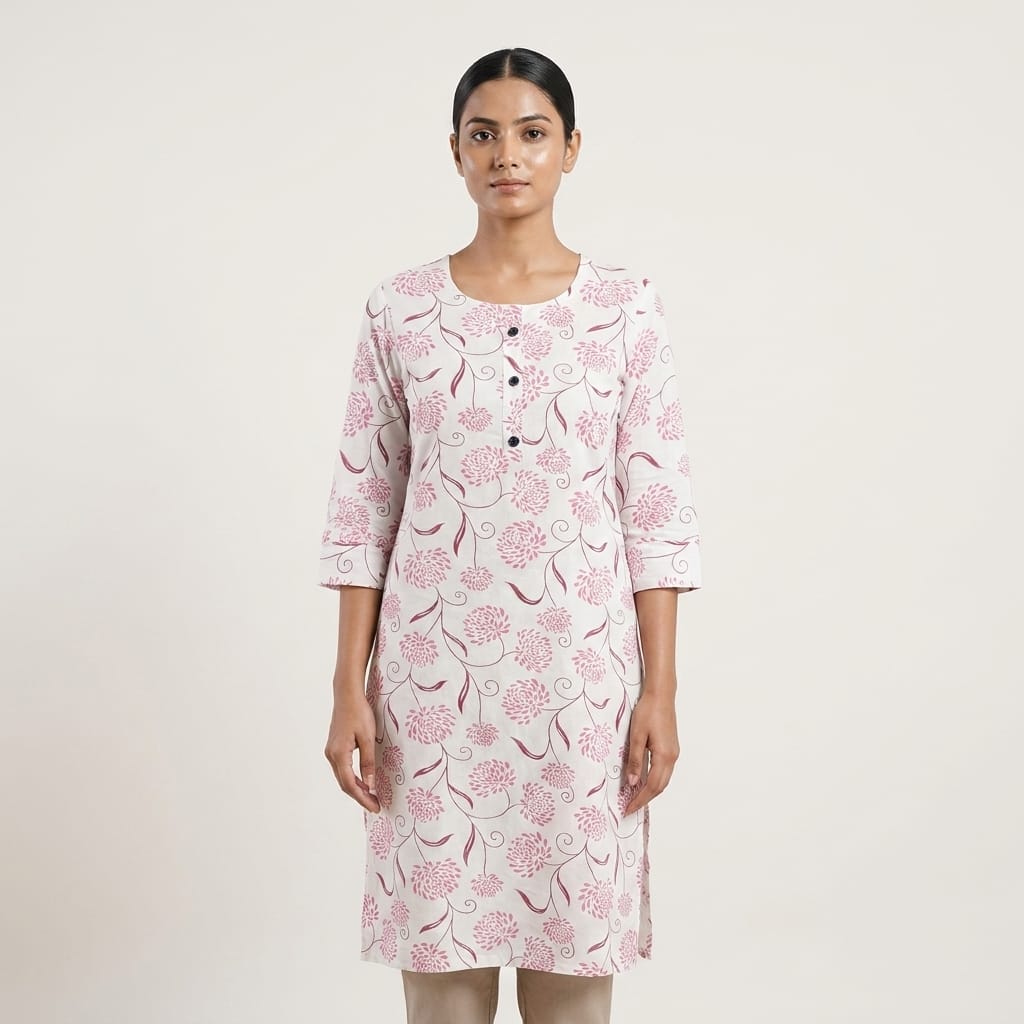 White Rayon Kurti
