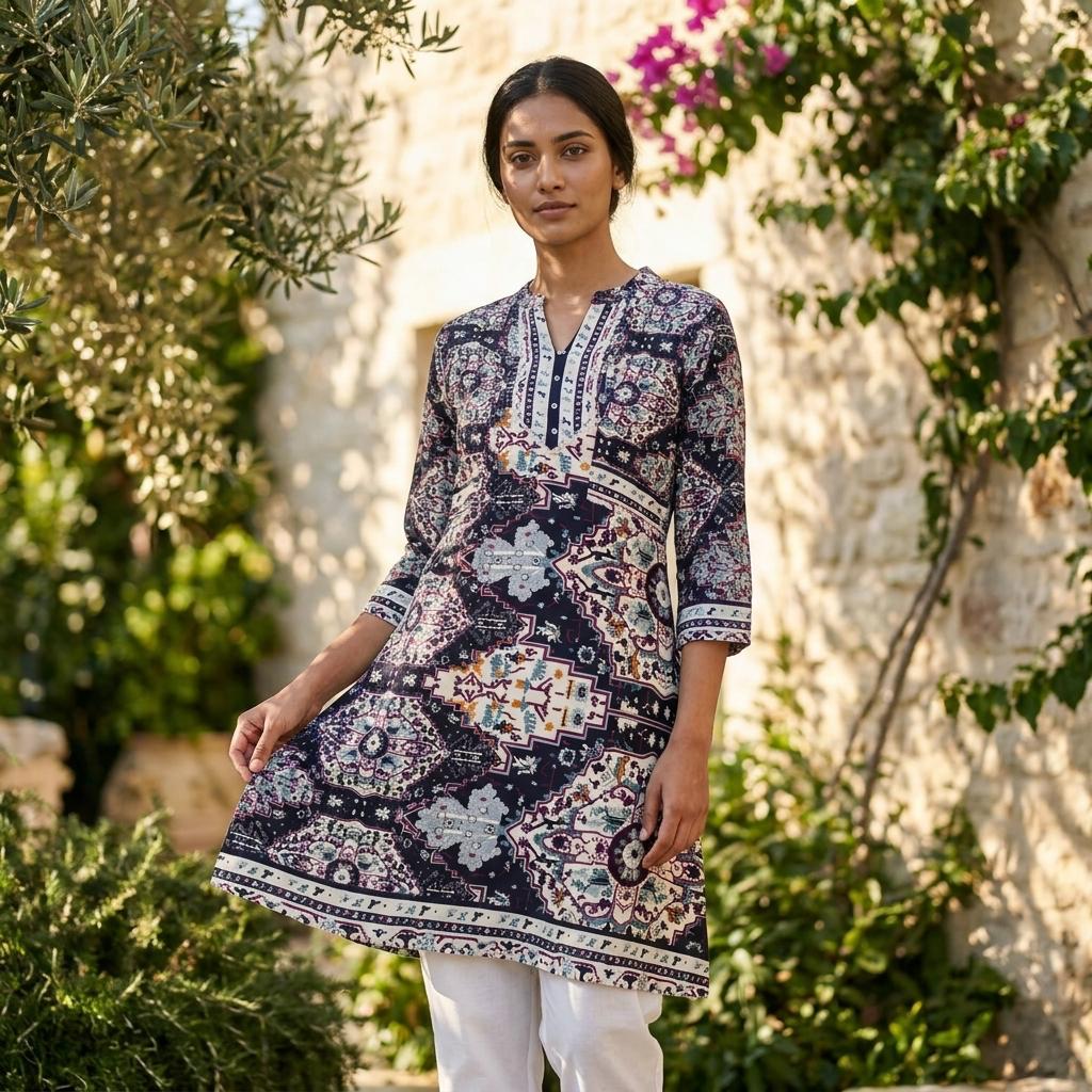 Black Rayon Kurti