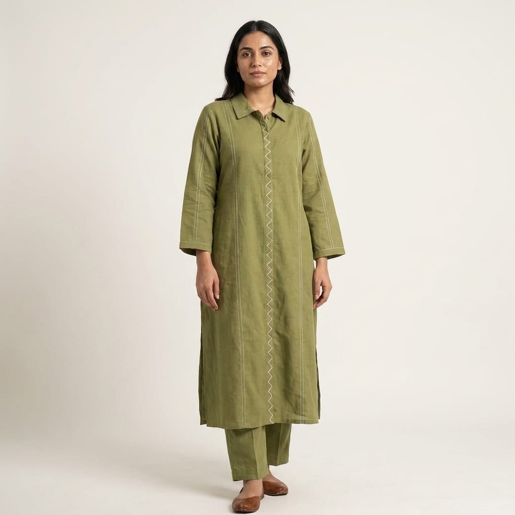 Green Cotton Co-ord Set