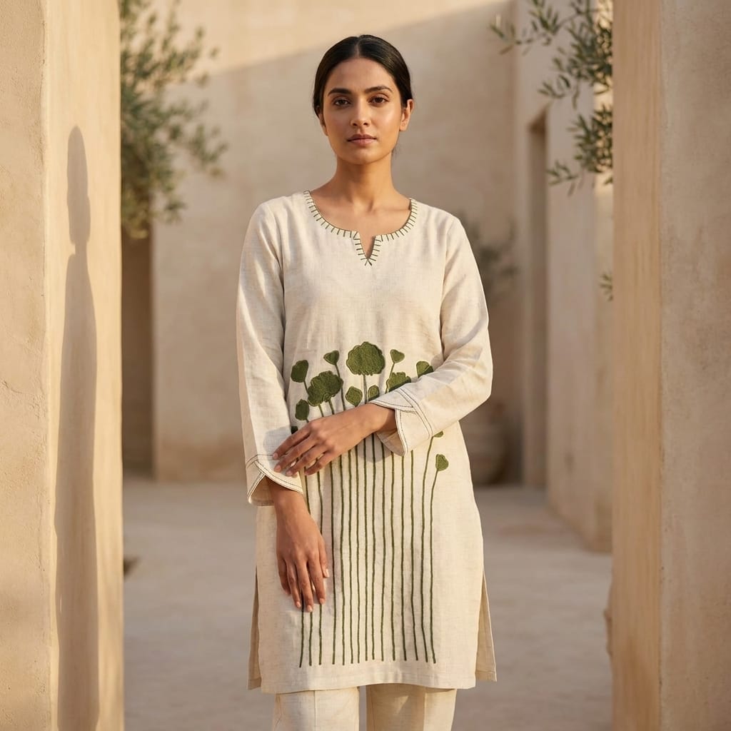 White Cotton Co-ord Set