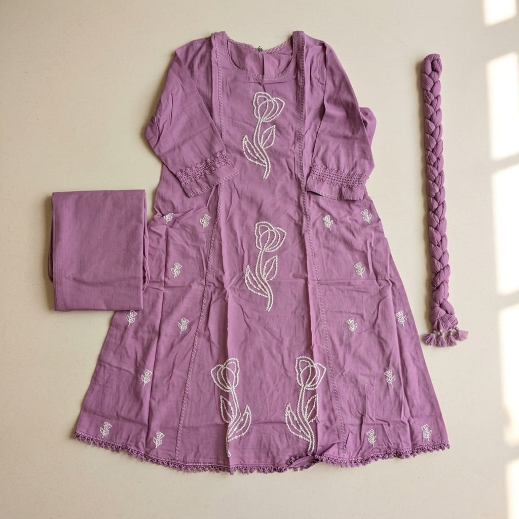 Lavender Cotton Salwar | 11286