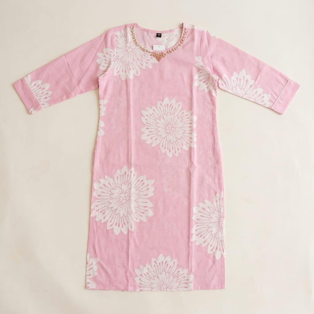 Pink Rayon Kurti