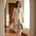 Cream Cotton Silk Salwar | 11405