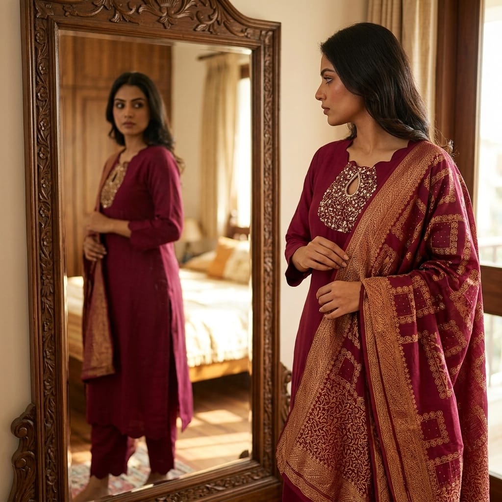 Pink Cotton Silk Salwar | 11313
