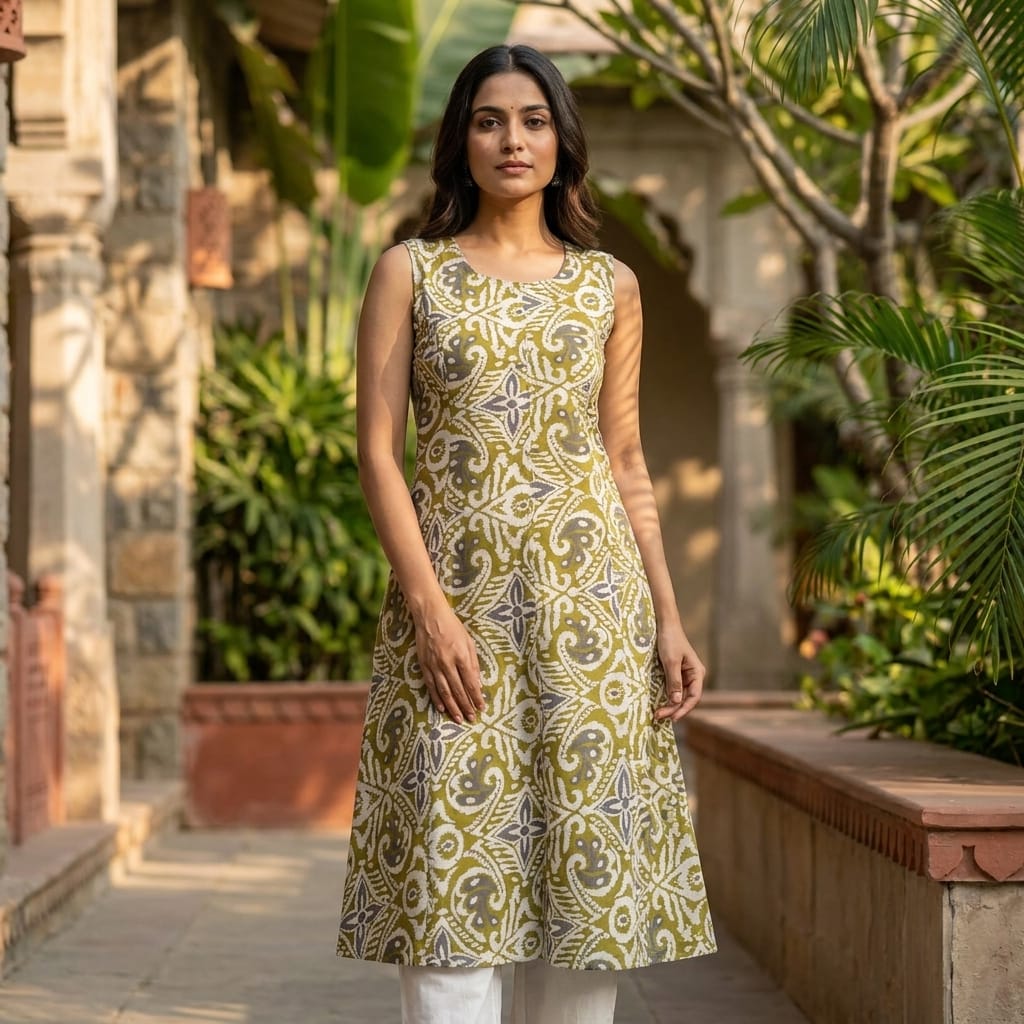 Green Cotton Co-ord Set