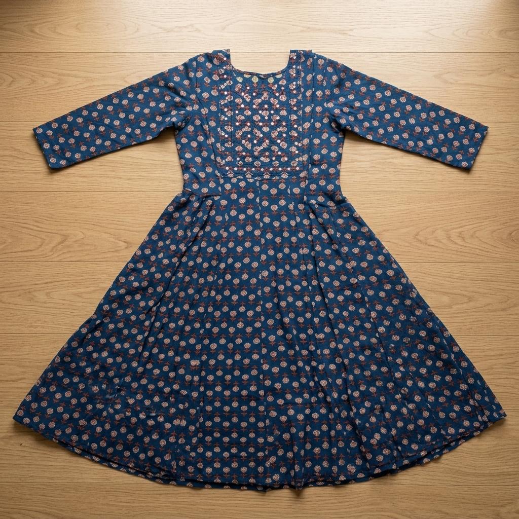 Blue Cotton Kurti