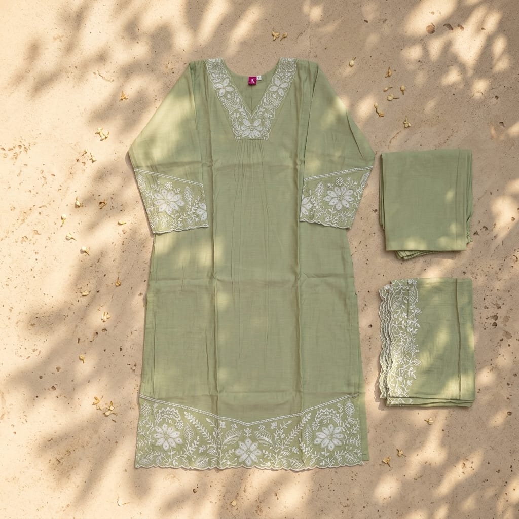 Lemon Green Cotton Salwar | 11287