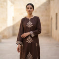 Brown Cotton Co-ord Set
