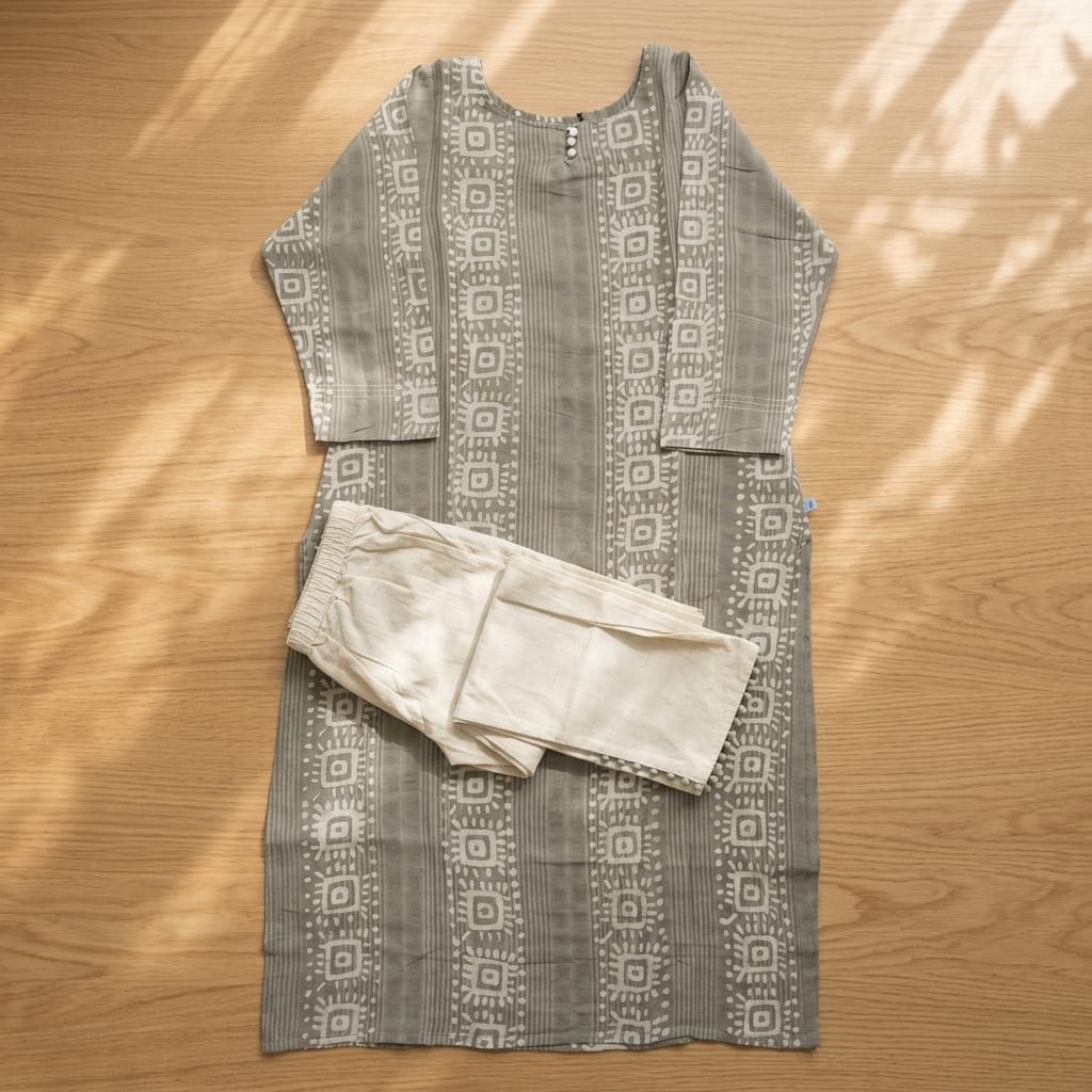 Grey Rayon Co-ord Set